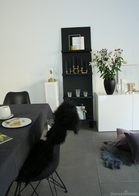 Wohnzimmer gestalten Idee Deko Glam Look