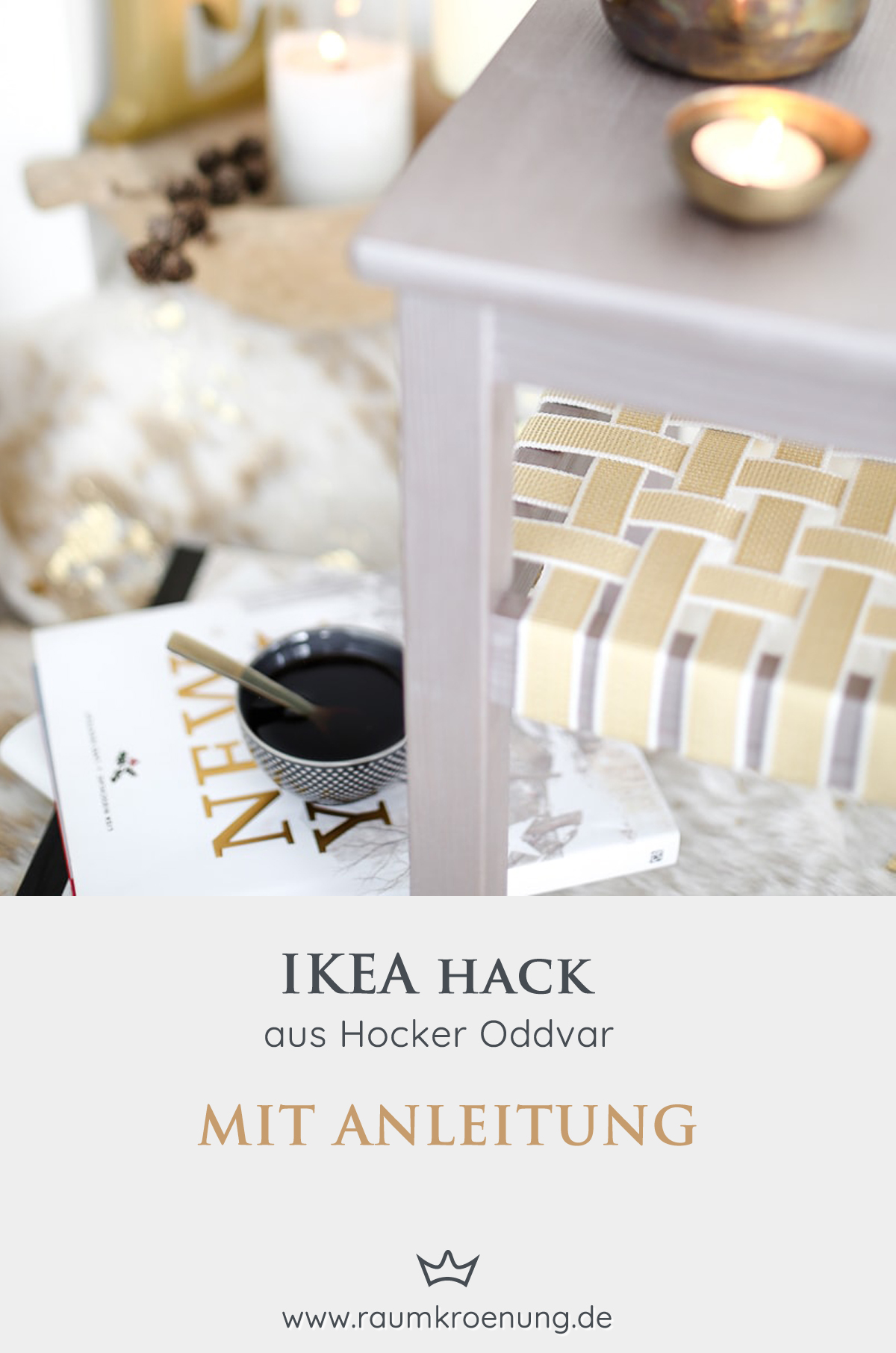 Hocker für ein hyggeliges Zuhause selbermachen I IKEA Hack I Raumkrönung I Einrichtungstipps & Wohnberatung