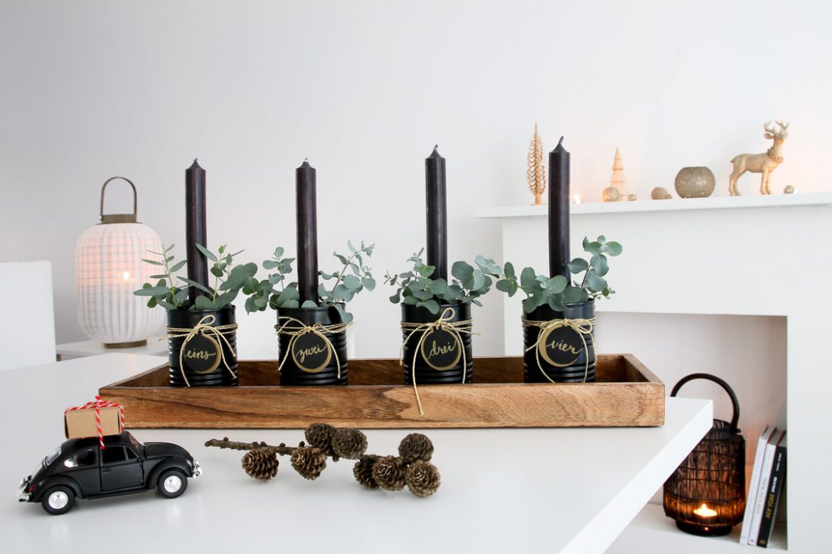 Adventskranz selber machen I DIY Upcycling aus Konservendosen