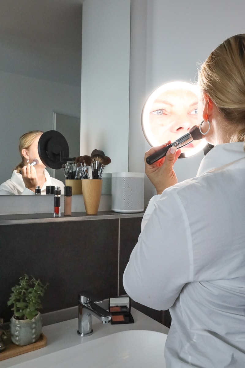 Kosmetikspiegel mit Akku I Beleuchteter Kosmetikspiegel ohne Direktanschluss