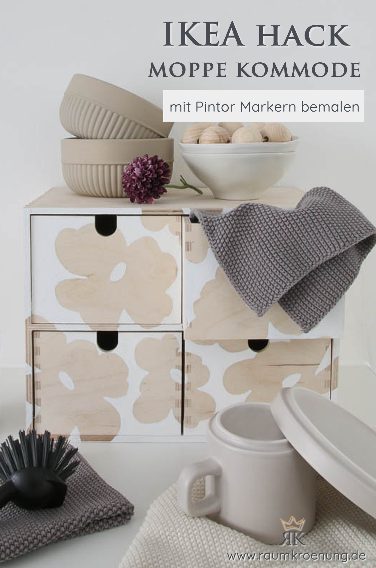 Ein schnelles IKEA Hack I Moppe Kommode im Scandi Style I So einfach geht`s